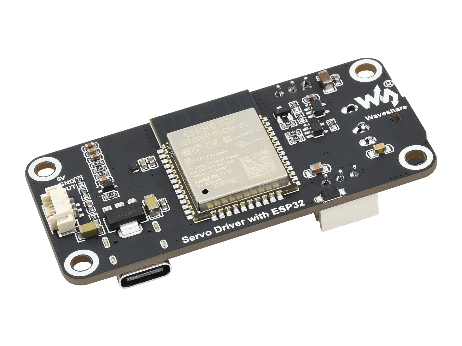 Waveshare ESP32 Servo Driver Expansion Board, Built-In WiFi and Bluetooth, ESP32-WROOM-32, ESP32s
