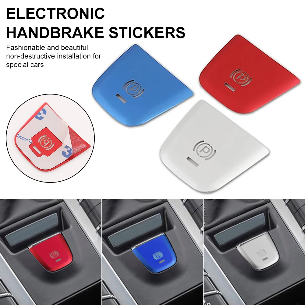 P Button Handbrake Parking Decoration Cover Trim For Porsche Macan 2014-2018 Cover Stickers Trim Car Styling Interior Accessorie