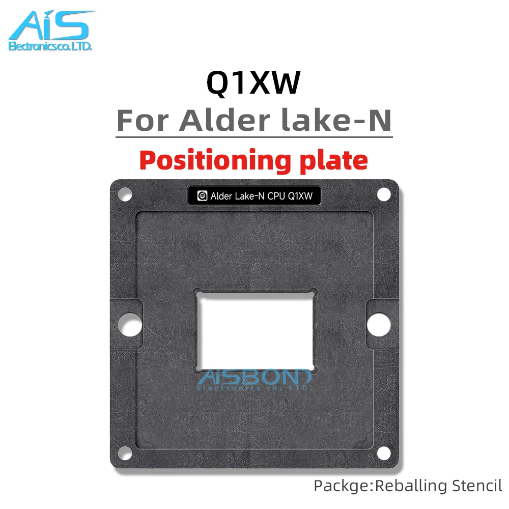 Amaoe-Q1XW BGA Reballing Stbbles Template, Intel Alder Lake-N CPU IC Pin Solder, 18 Plant Net Square Hole