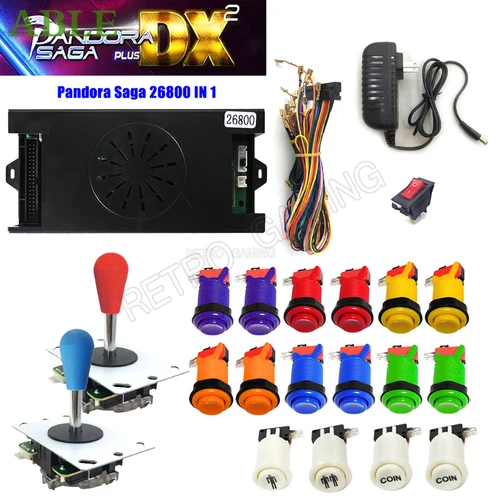 26800 en 1 Pandora Saga Box DX2 Plus Kit de bricolaje Joystick de 8 vías estilo americano botón Bartop Arcade consola de juegos gabinete