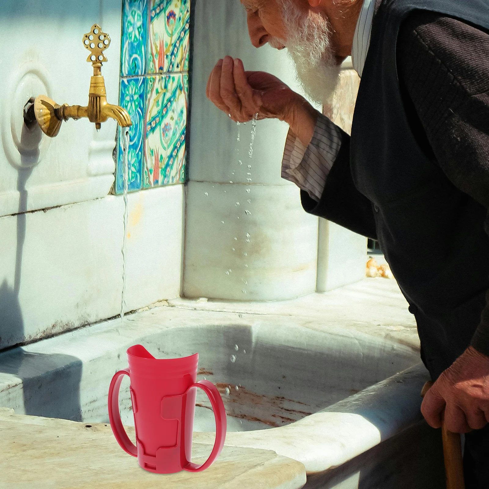 

Nursing Cup Lightweight Spill Proof Drinking Cup Inclined Mouth Design for Elderly Disabled Patients Maternity