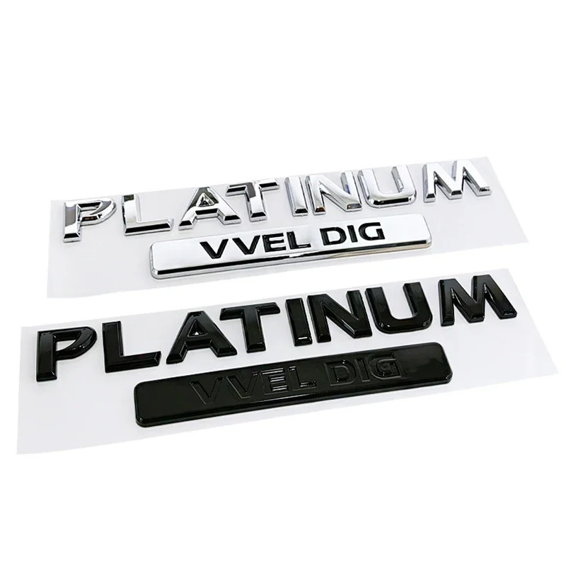 

ABS Car Rear Trunk Body Side Letter Badge Sticker for Nissan PLATINUM VVEL DIG Emblem Auto Styling Exterior Accessories