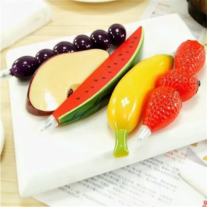 2Pcs Creative Style Ball Pen with Cartoon Fruits and Vegetables