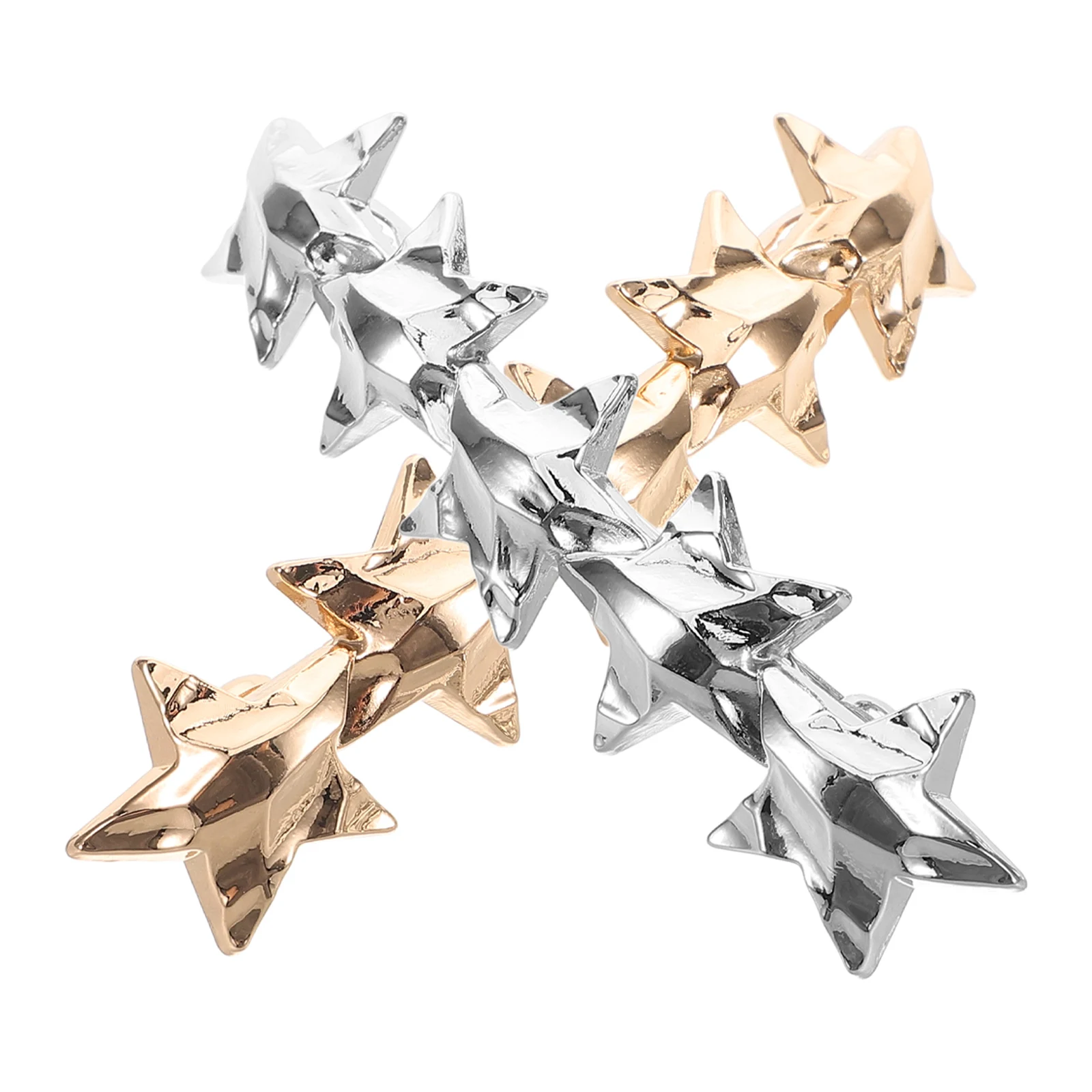 

2 PCS Pentagram Hairpin Barrettes for Fine French Clips Women Zinc Alloy