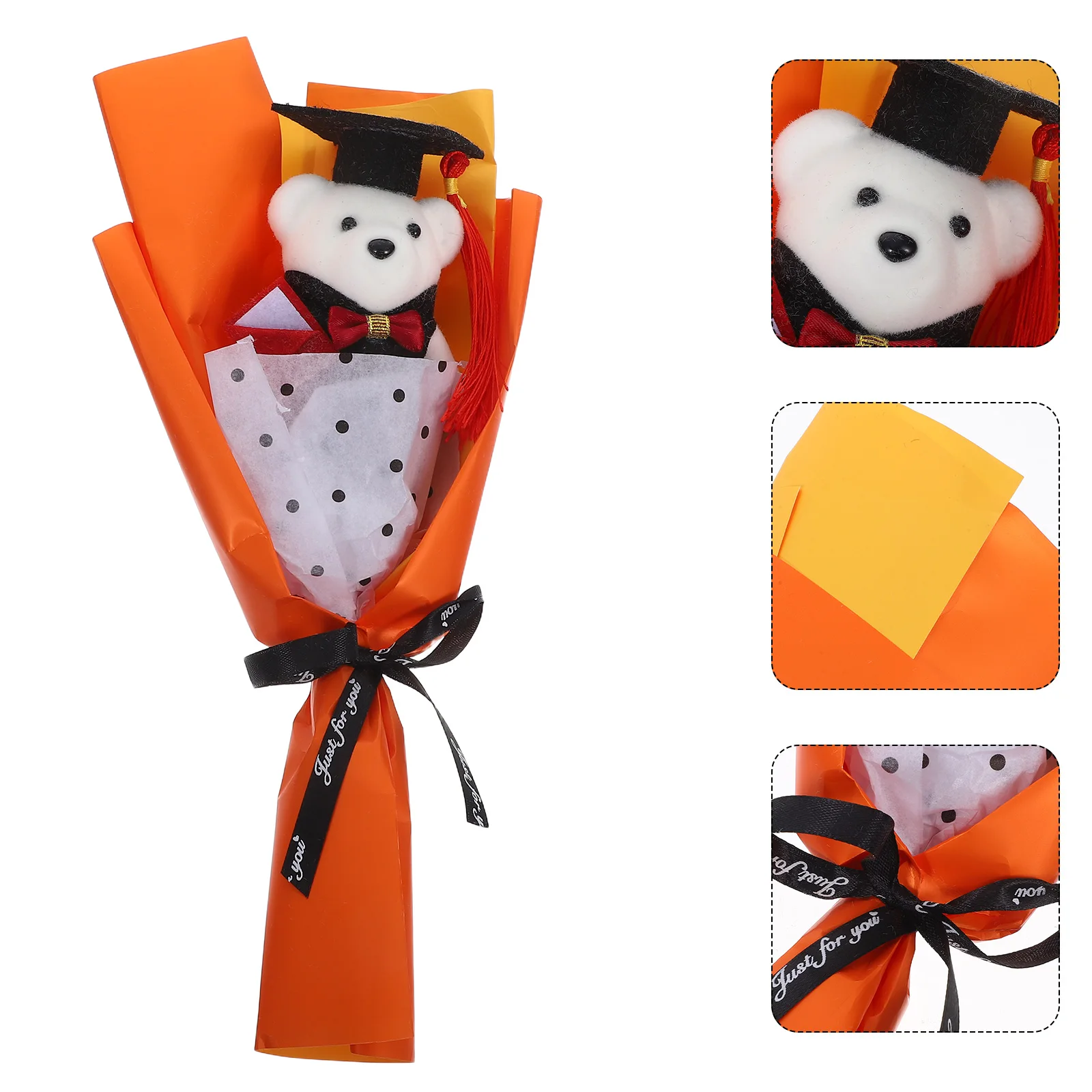 

Graduation Bear Bouquet Decor Toys Mini Congrats Animal Plastic Graduate Table Decorations Banquet