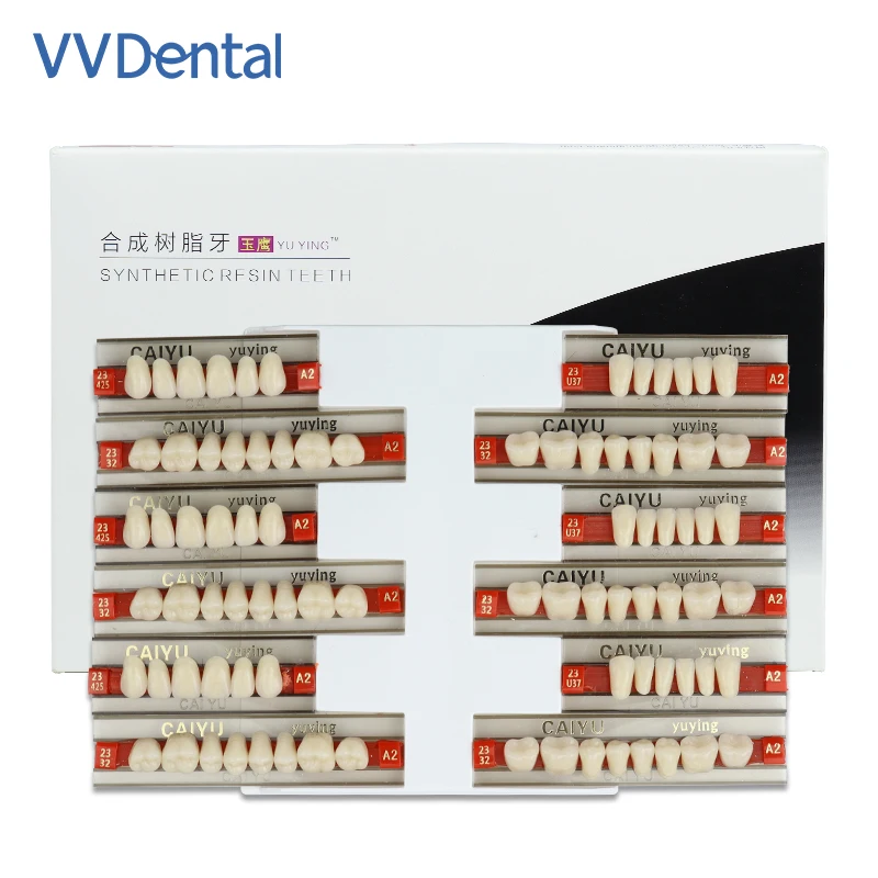 

96pcs Dental Resin Teeth Polymer Denture Economical Tooth A1 A2 A3 Lower teeth and posterior Dentistry Materials Wear-resistant