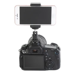 Mobile Phone Clip Holder Compact and Portable Carry Convenient 360 Ball Head Hot Shoe Adapter Mount for Camera Tripod