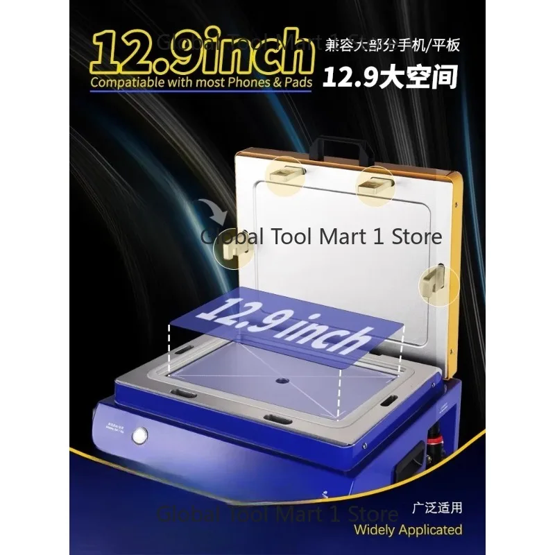 Mobile Phone Screen Protector Tablet 12.9inch Screen Bubble Re0val Machine All-in-One
