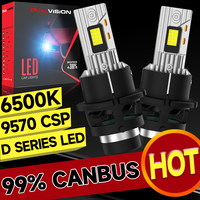 Duavision D2S LED D4S D2R D4S Led Car Headlight HID 1:1 Size Xenon Lamp Canbus 9570 CSP Chip Turbo Fan 35W/70W 55W/110W Mini Led