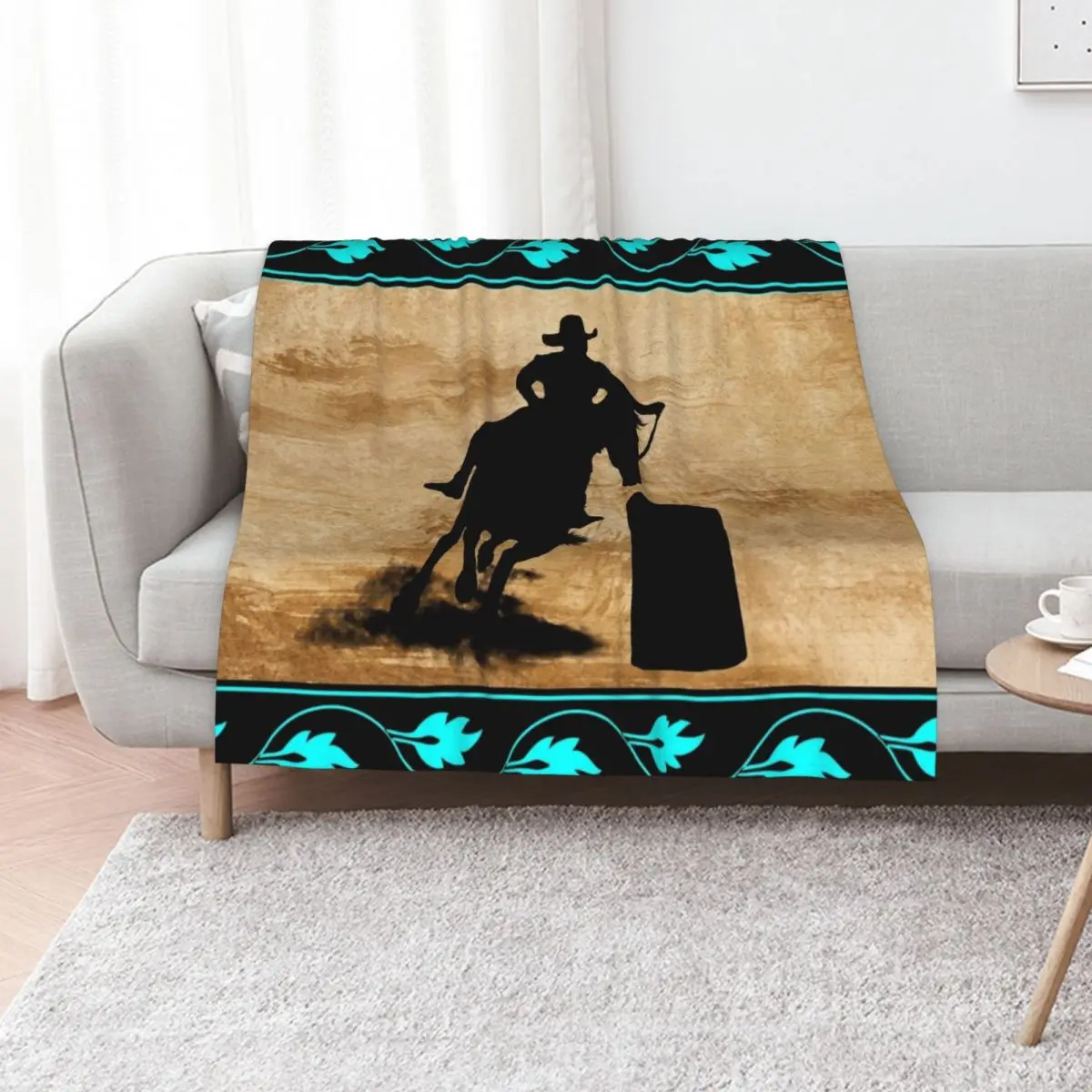 BARREL RACING HORSE, BARREL RACING GIFTS FOR HER Throw Blanket valentine gift ideas Moving Sleeping Bag Bed linens Blankets