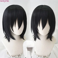 Fyodor Perücke bungo streunende Hunde fyodor dostoevsky cosplay Perücke kurze schwarze hitze beständige synthetische Haare Perucas Anime Perücken Perücke Kappe