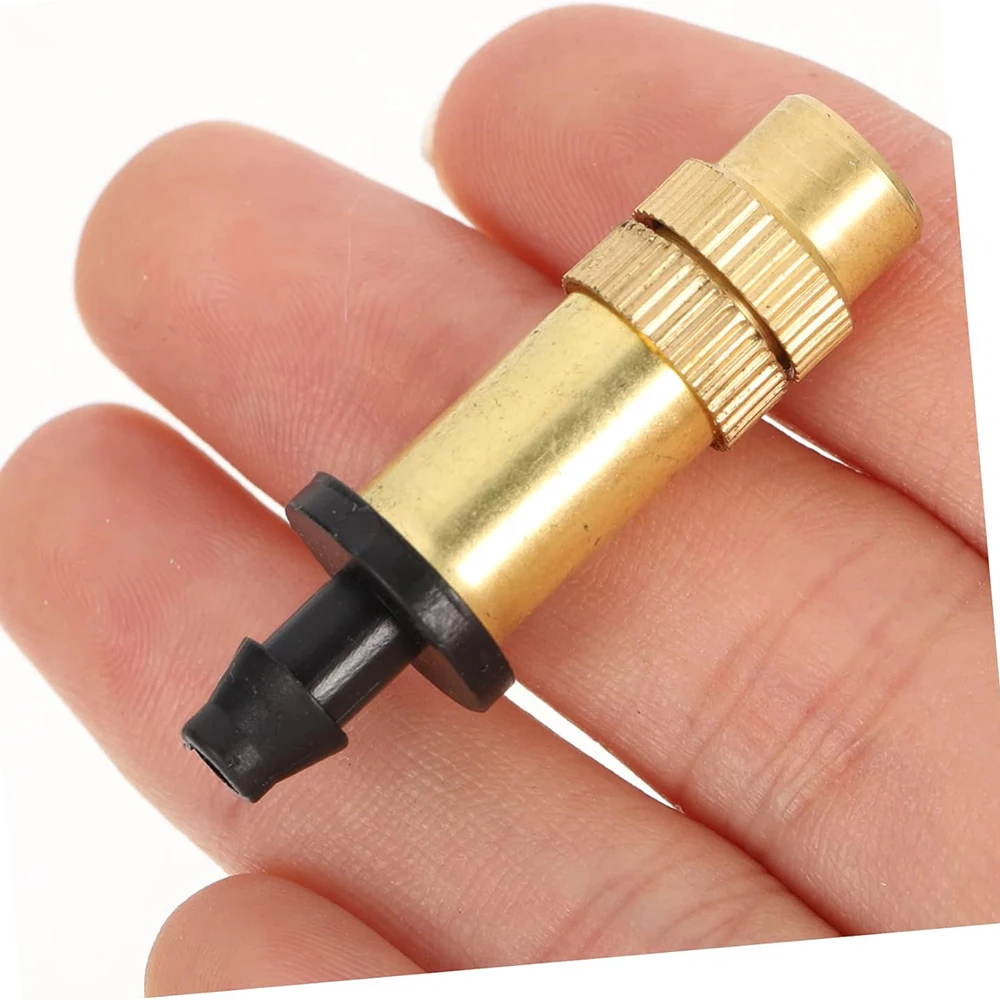 5M-30M Misting Cooling System Garden Irrigation Watering 1/4'' Brass Atomizer Nozzles 4/7mm Hose for Outdoor Patio Greenhouse