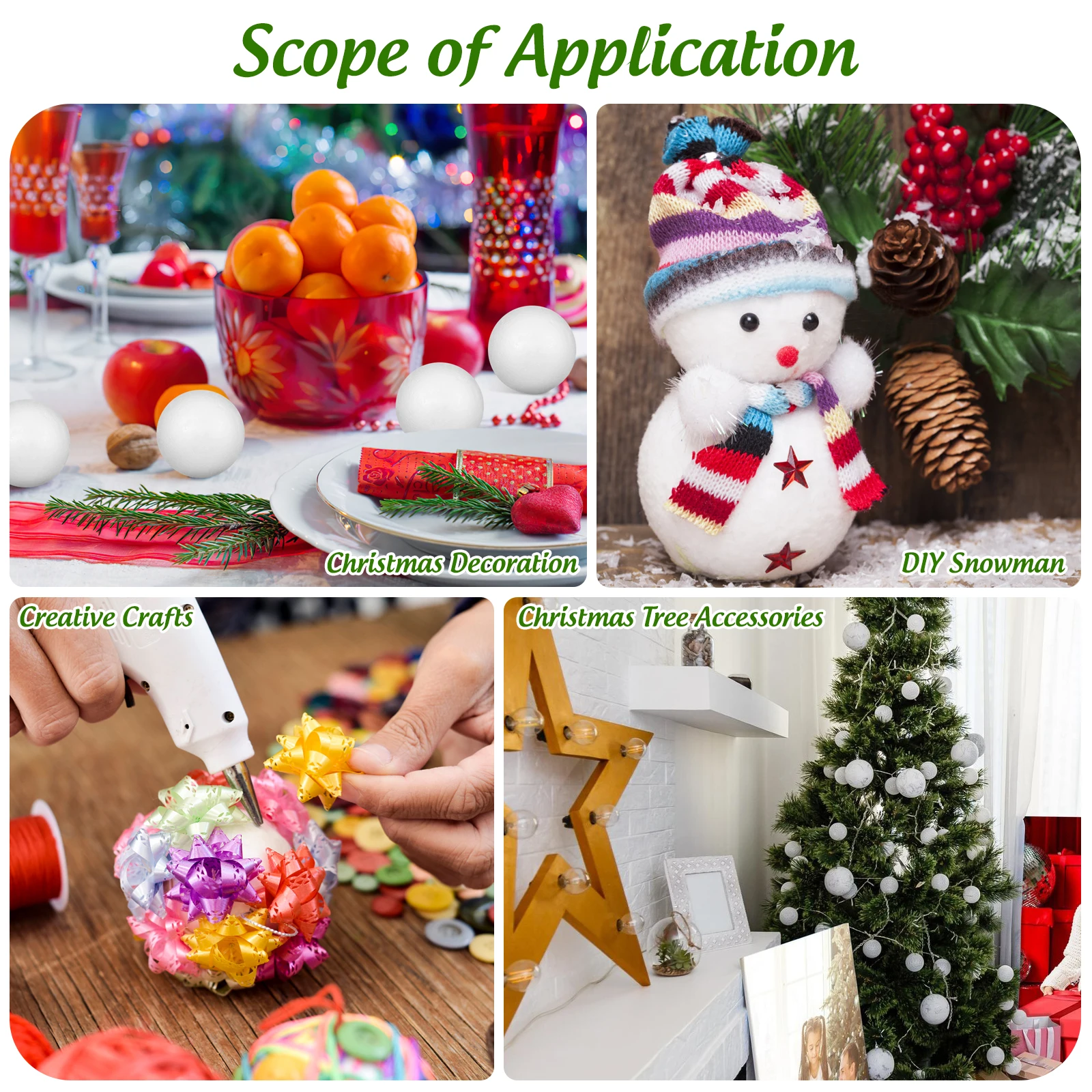 

10pcs Foam Balls 7cm Craft ing Christmas Decoration naments Art Decoration Sphere 7Cm ling Ball Supplies