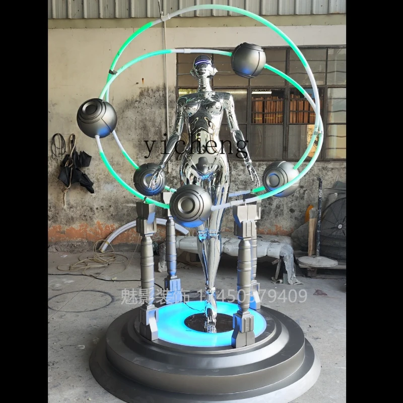 

XL Kongshanji Machinery Ji Muse Ball Luminous Fiberglass Sculpture Ornament Floor Ornament