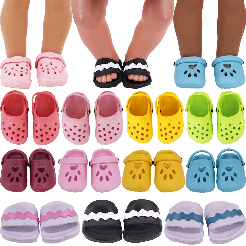 Doll Shoes Sandals Slipper For 18inch American&43cm Baby Reborn Doll Clothes Accessories,Our Generation Summer Shoes Baby Gifts