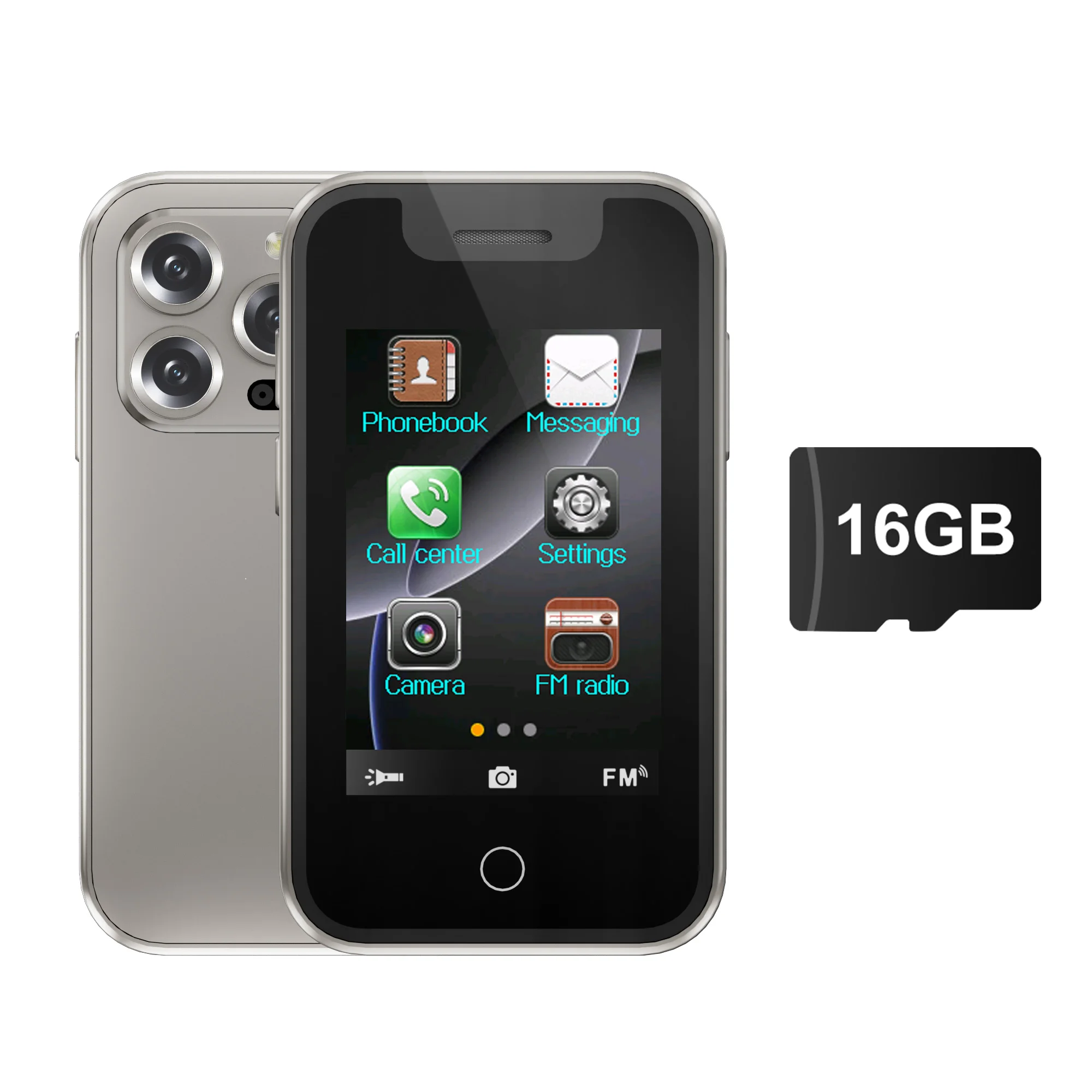 SERVO BM16 PRO Mini Mobiele Telefoon 2.4 inch Touchscreen Bluetooth Oproepen Dual SIM Recorder Zaklamp 2G GSM Draagbare Kleine Mobiele Telefoons