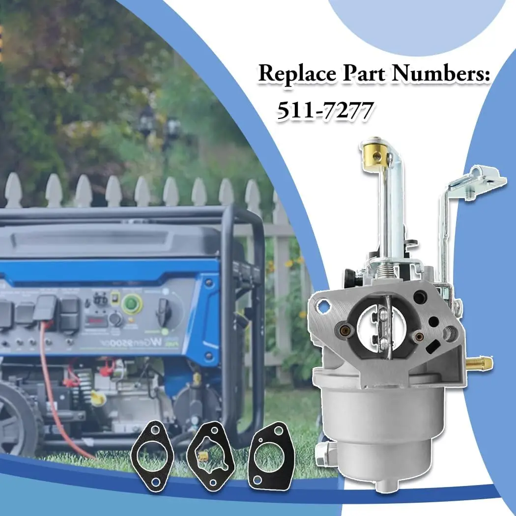 New RP6500 Generator Carburetor Compatible with CAT RP6500 RP6500E 6500 Watt Gas Portable Generator Replace 511-7277 Carb with G