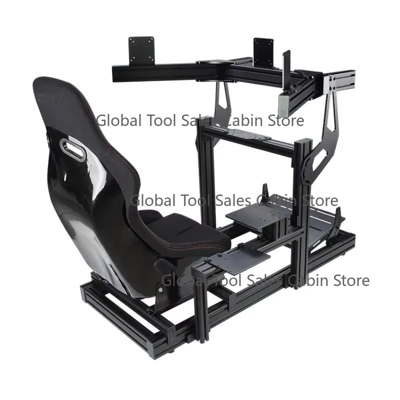 High Quality 4080 Premium Aluminum Frame Sim Racing Cockpit Adjustable Seat VR Gaming Setup for Training E-Sports Car Driving