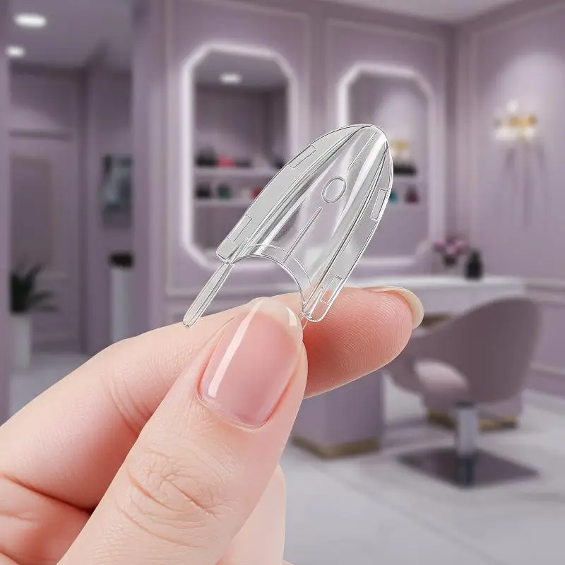 Dual Nail Forms 120Pcs Full Cover Sandwich Top Bottom Rocket Shape Mold for Home Salon Manicure Nail Extension