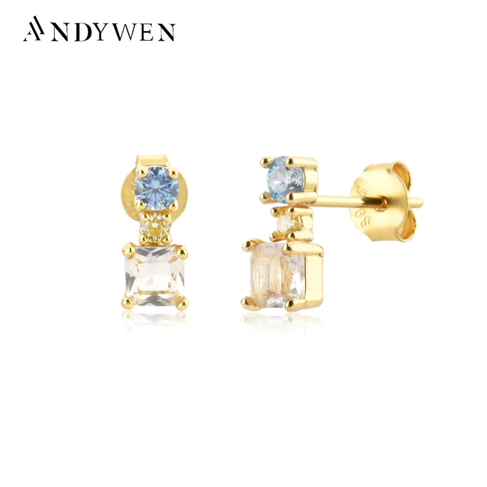 ANDYWEN 925 Sterling Silber Ohrring PENDIENTES DE UTOPIAN Piercing Clips 2021 Frauen Luxus Schmuck