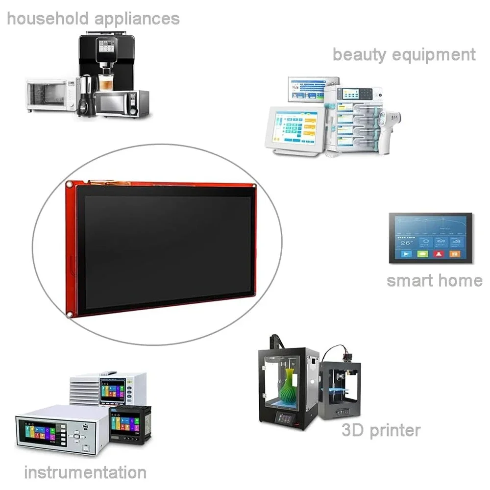 Nextion NX8048P050 011C Y 5 inch Capacitive Touch Panel HMI Display 800x480 TFT LCD 5V with Housing for Arduino