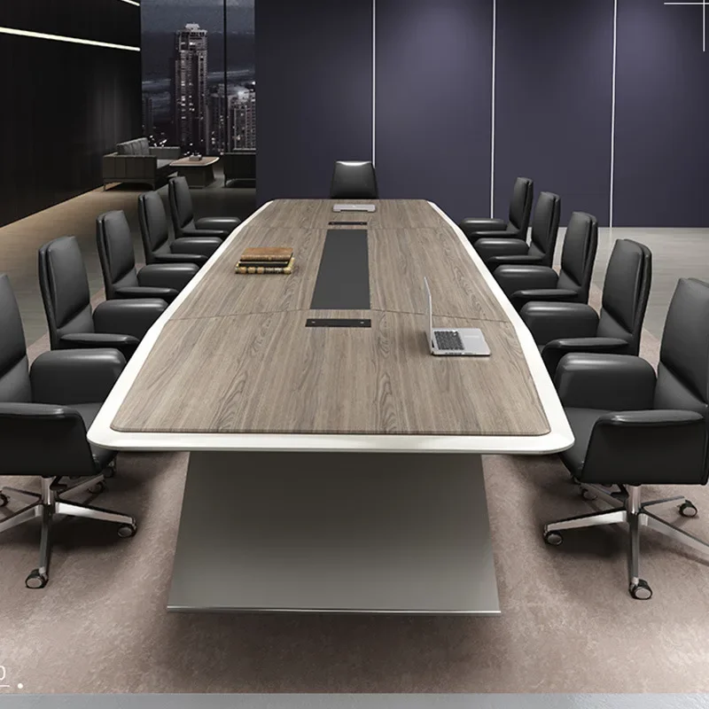 Conference Table, Simple Modern Office Equipment, Conference Room Table and Chair Combination for Office Negotiation