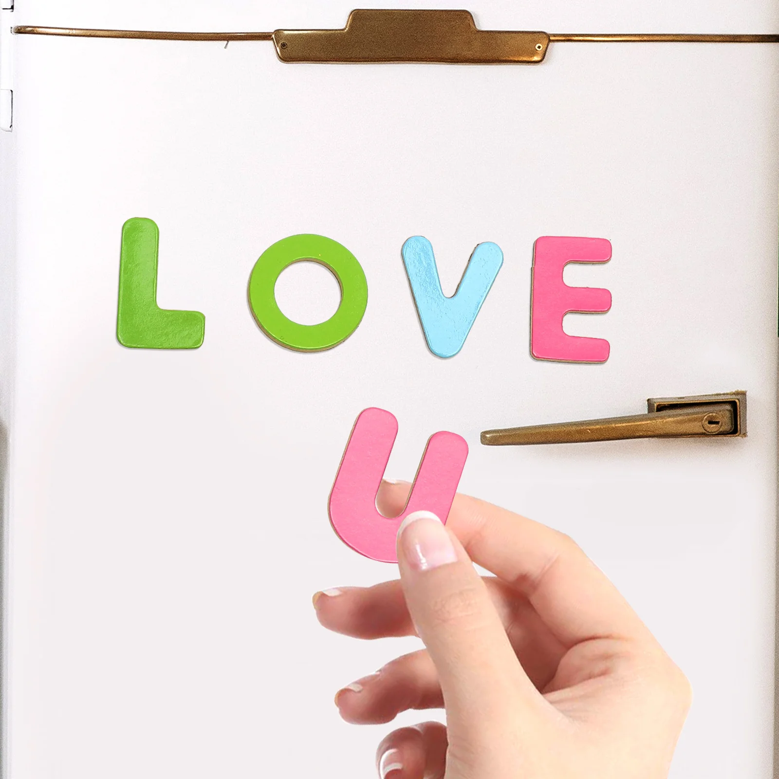 3 set 3 Sets Colorful Alphabet Number Fridge Magnets Wooden Educational Kids Cognitive Learning Abc 1-3 Math Refrigerator Magnet