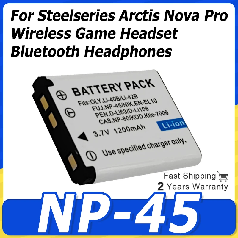 3.7V NP-45 1000mAh Replacement Battery For Steelseries Arctis Nova Pro Wireless Game Headset Bluetooth Headphones Batteries