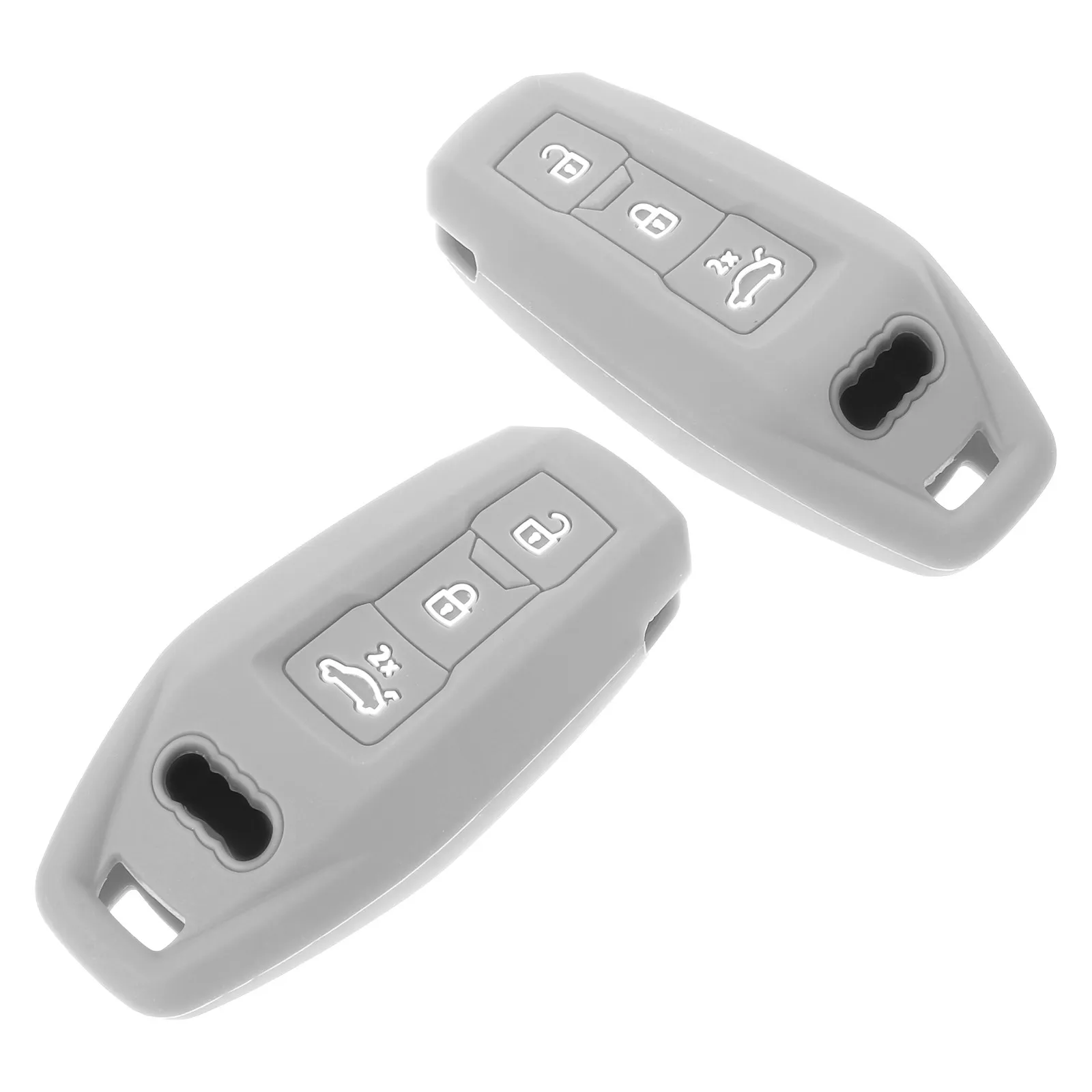 

2Pcs Car Key Fob Shell Case - Premium Silicone Key Fob Cover for 3 Button Remote Scratch Resistant Protective Cover
