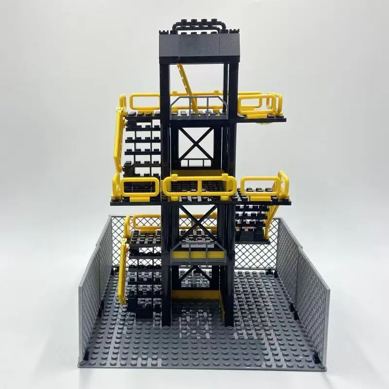 Militärische Basis Kriegsszene MOC Bausteine Ziegel Hoher Wächturm Architekturdesign Kompatibles Zubehör Spielzeug