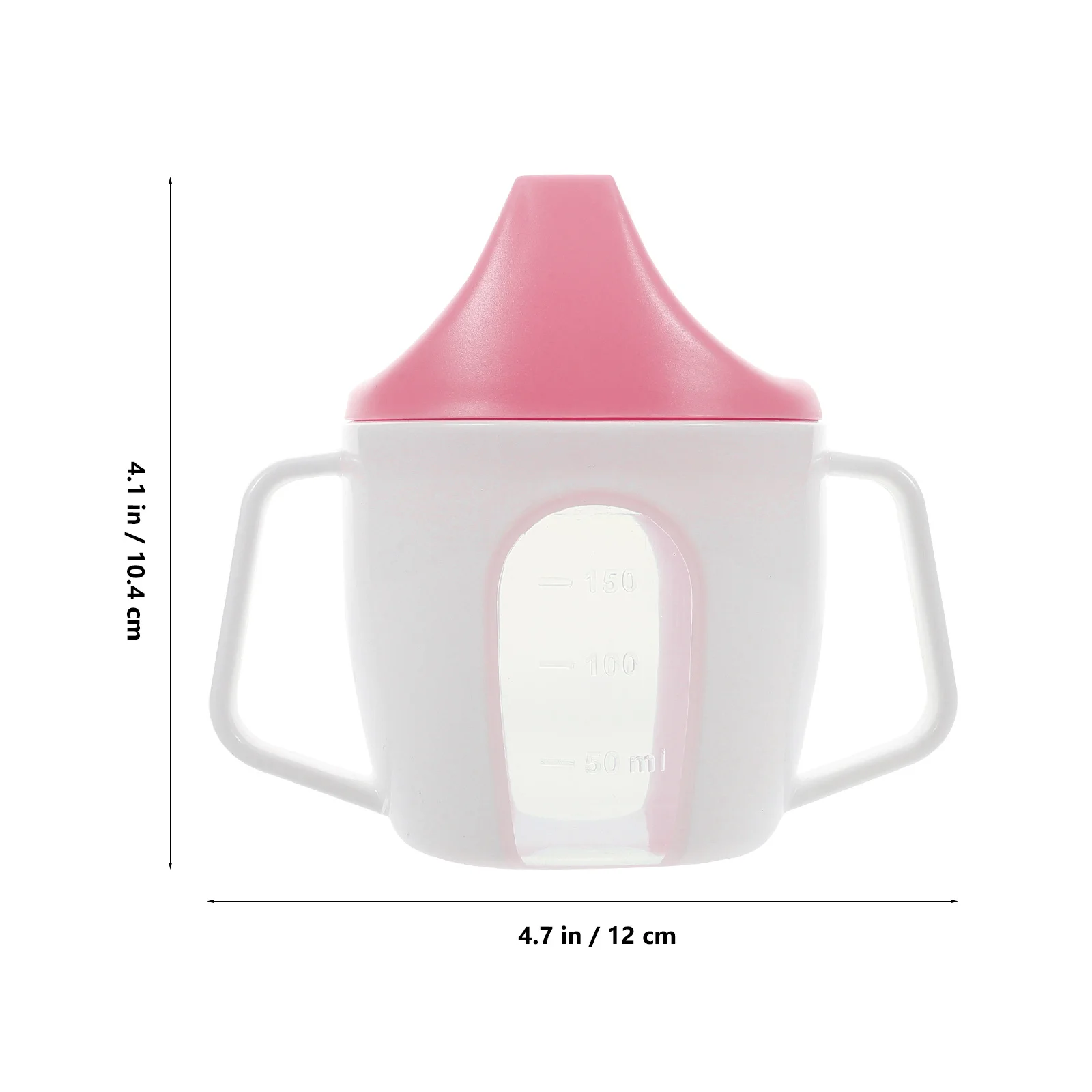 Sippy Cup Toddler Drinking Bottle Handle Scale Newborns Toddlers Infant Measurement Markings Easy Grip Durable PP Material