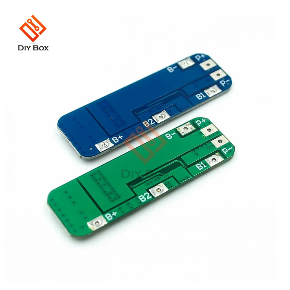 3S 12V 18650 10A BMS Charger Li-ion Lithium Battery Protection Board Circuit Board 10.8V 11.1V 12.6V Electric Blue Green Battery