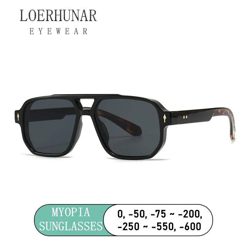 

2025 New Double Beam Trendy Retro Art Myopia Sunglasses Men's Women's Brand Design TR90 High Quality Driving Fishing Sun Glasses