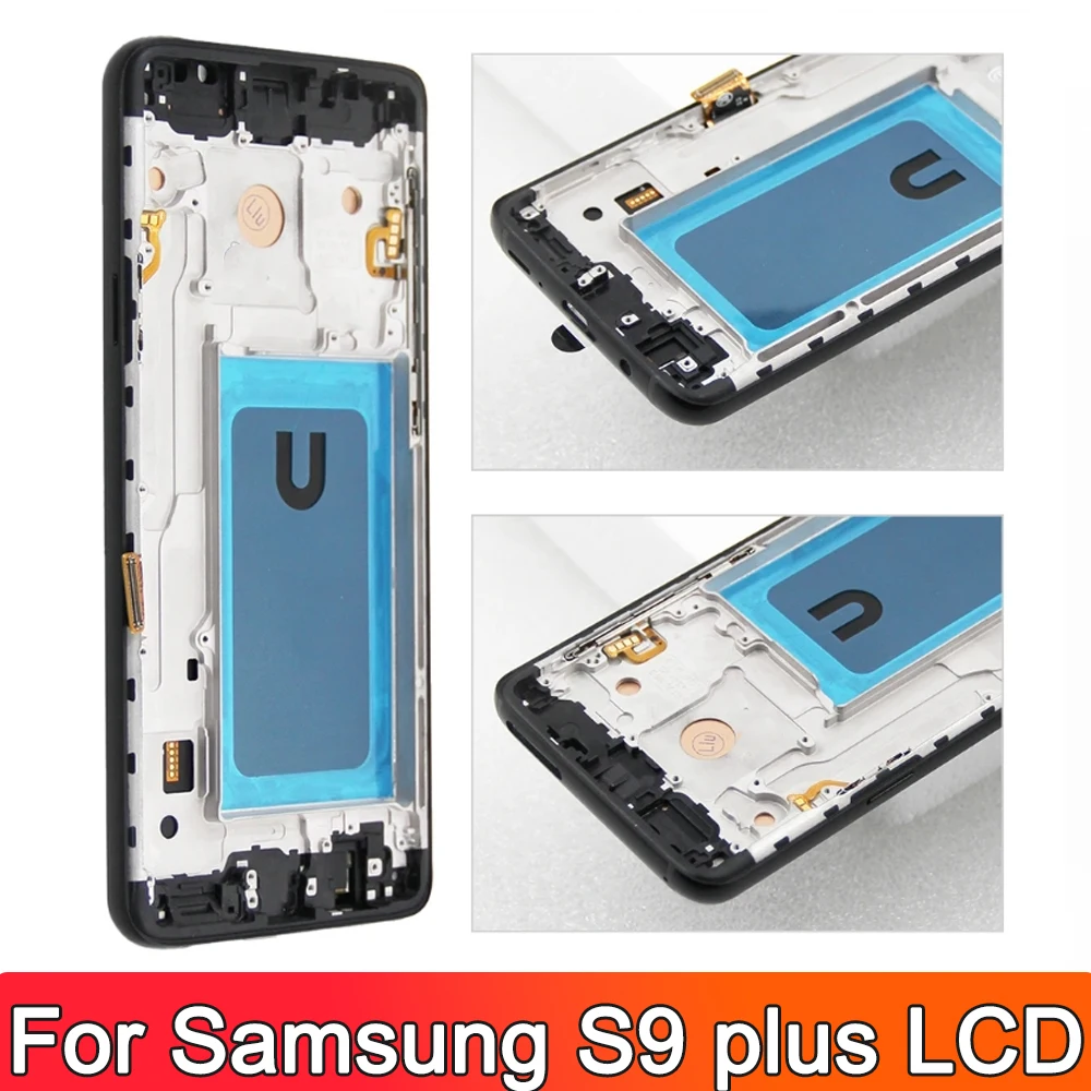 100% Tested New TFT For Samsung S9 Plus G965 G965F G965U LCD Display Touch Screen With Frame For Galaxy S9+ Display Replacement