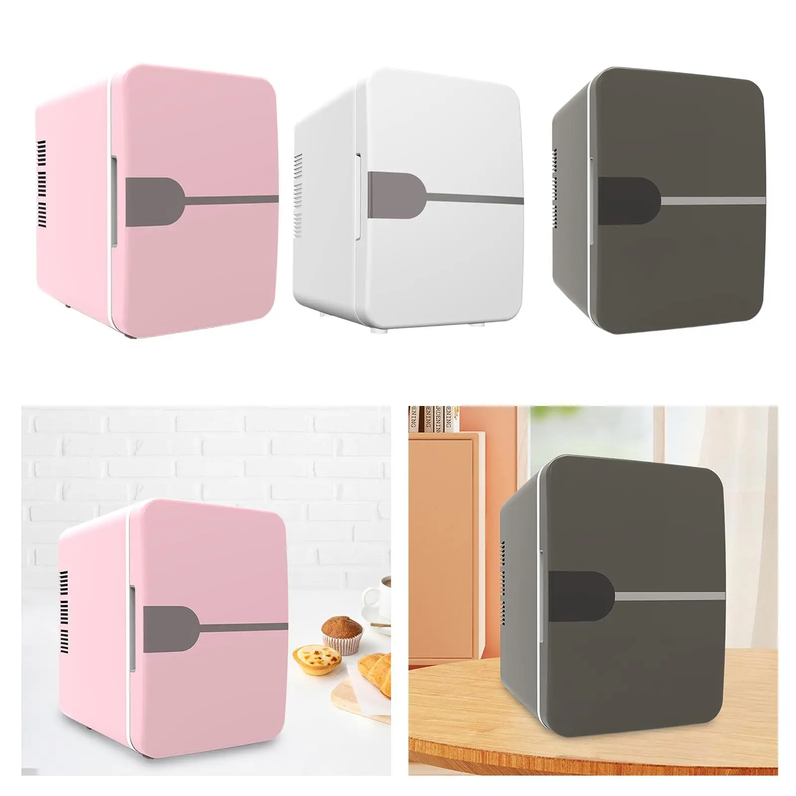 Compact Refrigerator Flat Design Fridge Little Tiny Fridge Mini Fridge Skincare Fridge for Food Desktop Office Drinks Outdoor
