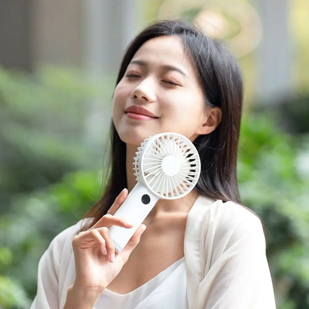 Portable Mini Handheld Fan USB Rechargeable Blower Digital Display Stepless Speed Adjustment Desk Cooling For Wisec Home Student