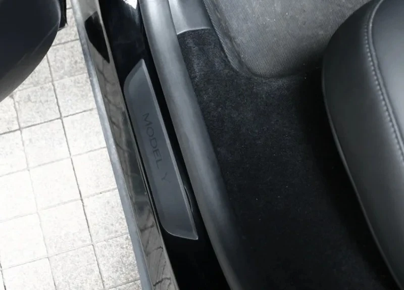 Für Tesla Model 3 Y Juniper Heckklappen-Einstiegsleisten-Dekorationsfolie ABS Willkommens-Pedal-Aufkleber Schutzstreifen Auto-Zubehör – Detail 8