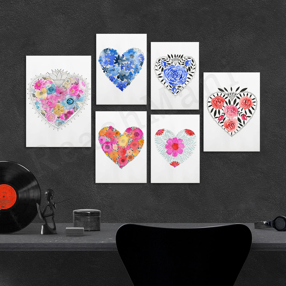 ملصق عيد الحب، هدية عيد الحب، هدية لصديقتك، هدية حب، طباعة قلب Milagros، ملصق على شكل قلب مكسيكي #2