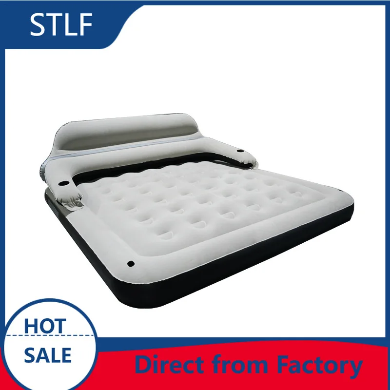 Split Type One Layer Inflatable Airbed Air Mattress with Backrest