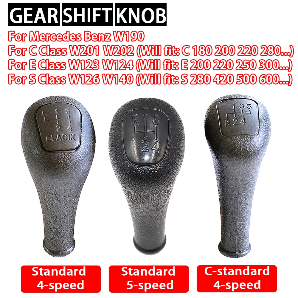 Fit For C Class W201 W202 (Will fit: C 180 200 220 280) Manual 4/5 Speed Gear Shift Knob Gaiter Boot Cover Lever Handle
