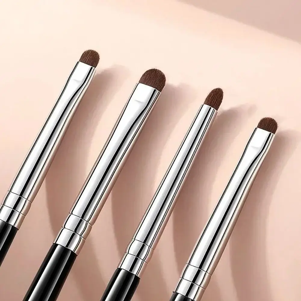 4 قطعة/المجموعة زاوية صغيرة عينيه فرش جفن تمييز تفاصيل دقيقة ماكياج فرش الكذب دودة القز الشعر الناعم