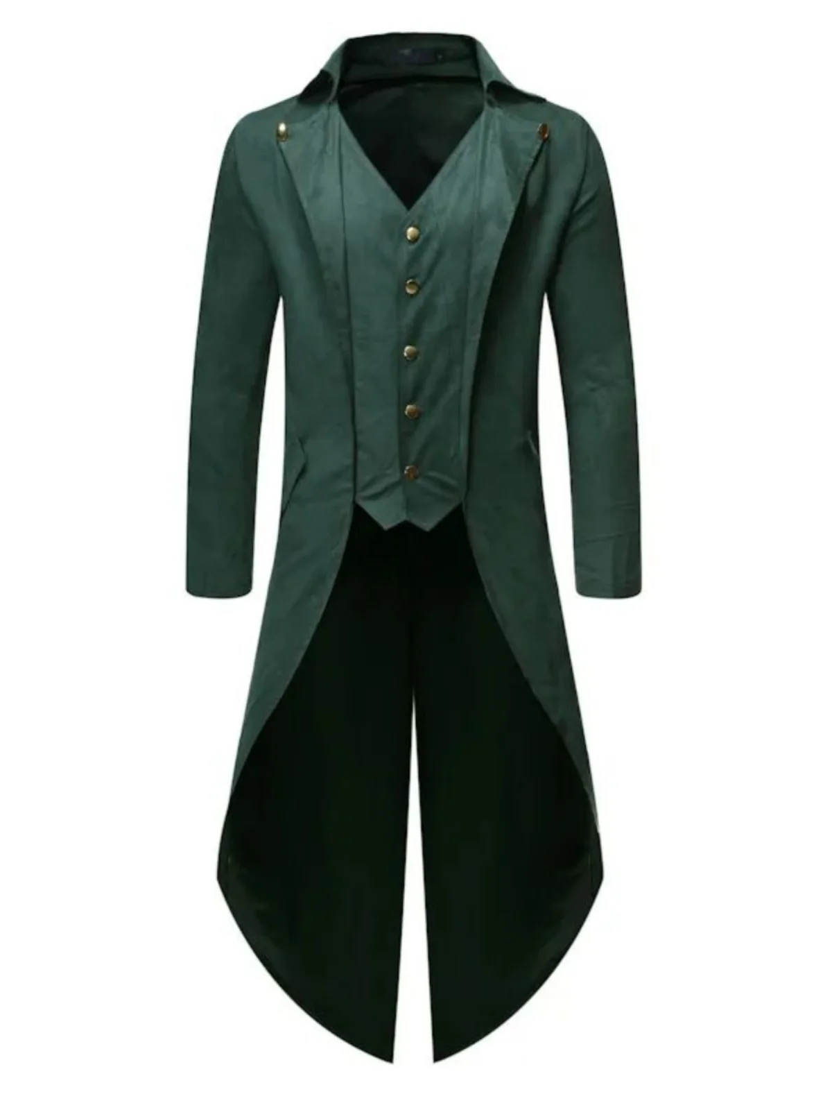 

Irregular Button Pure Color Men's Tuxedo Jaet Youthful Sle Long Sve Regular Fit Outerwear for Autumn Season