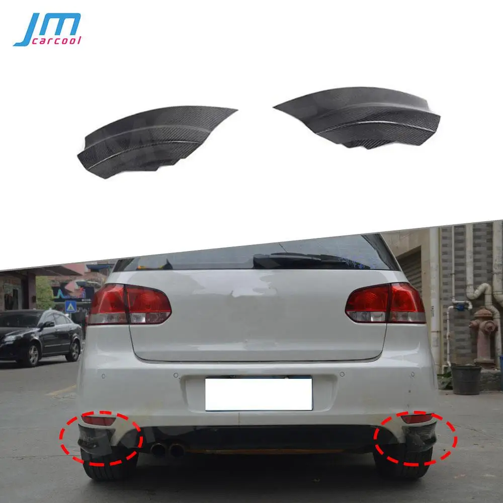 

Carbon Fiber Rear Lip Splitters For Volkswagen VW Golf 6 MK6 VI GTI 2010-2013 FRP Bumper Side Flap Cupwings Aprons Accessories