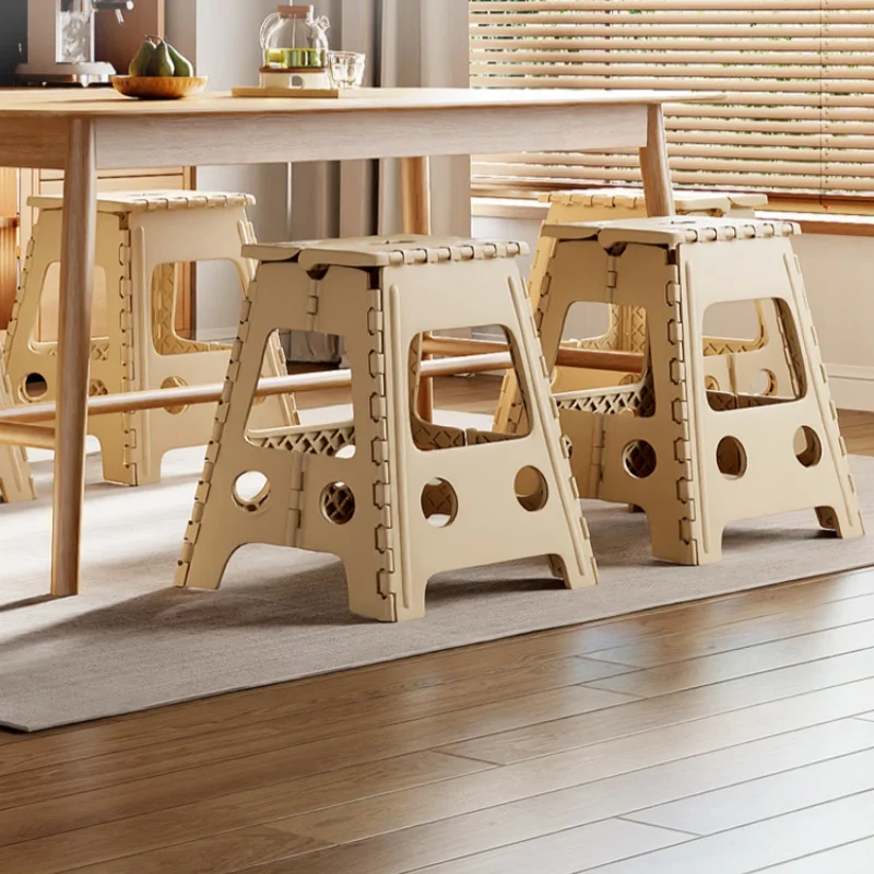 2 Step Folding Ladder Step Stool Home Kitchen Camping Durable Non Slip Furniture Portable  Thickened Foldable Plastic Stool New image 3