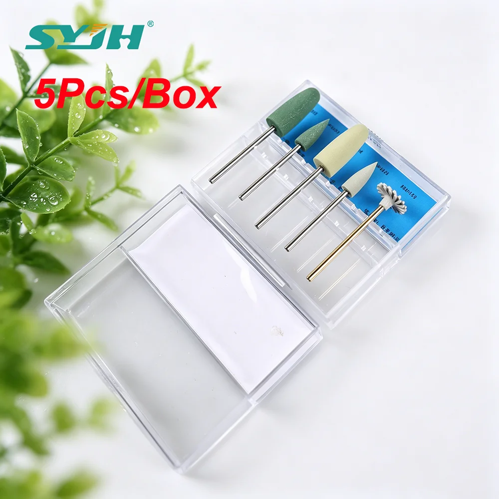SYJH Dental Resin Composite Materials Dedicated 5Pcs Polishing Grinding Heads Autoclavable Dentistry Polishing Equipment Tools