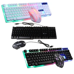 GTX300 USB Wired 104 Keys RGB Backlight Ergonomic Gaming Mouse Keyboard Combos Set Computer PC Replacement Accessories Dropship