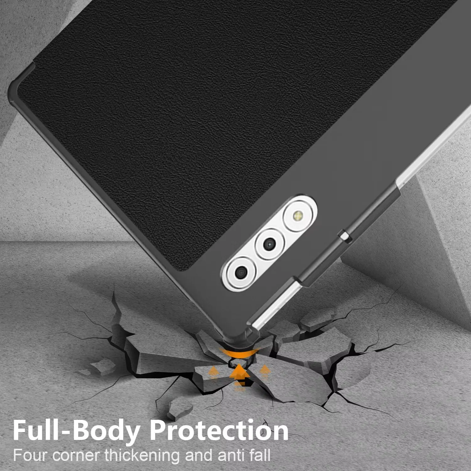 Tablet Case For Lenovo Yoga Tab Plus 12.7inch TB520FU PU Leather Material Smart Sleep Kickstand Function Protective Cover