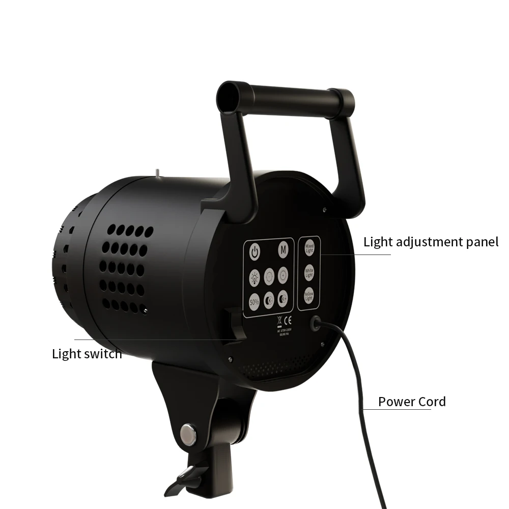 Bowens Video Studio Kit 135W Photography Light Kit LED Lamp Flash Studio New Year Lighting 3000-6000K 3 Color