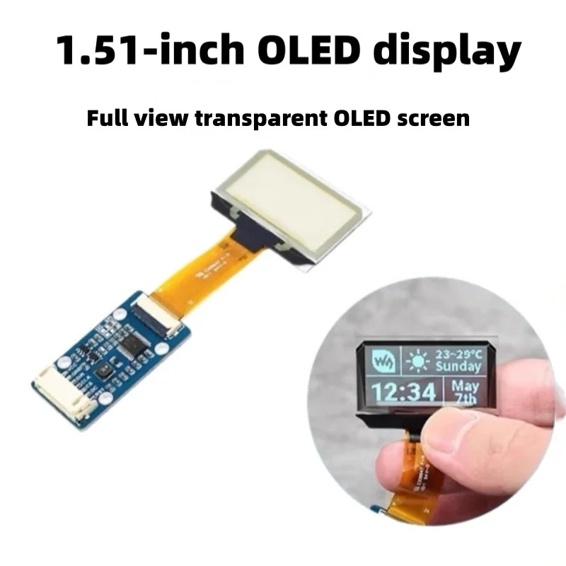 

1.51-inch OLED transparent display screen SSD1309 chip with screen driver module SPI communication