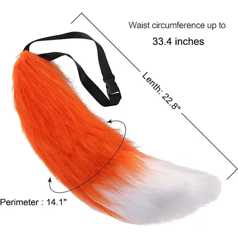 Femmes filles enfants adulte fausse fourrure chat renard loup queue en fourrure et pince oreilles pour Halloween fête Costume accessoires Cosplay accessoire